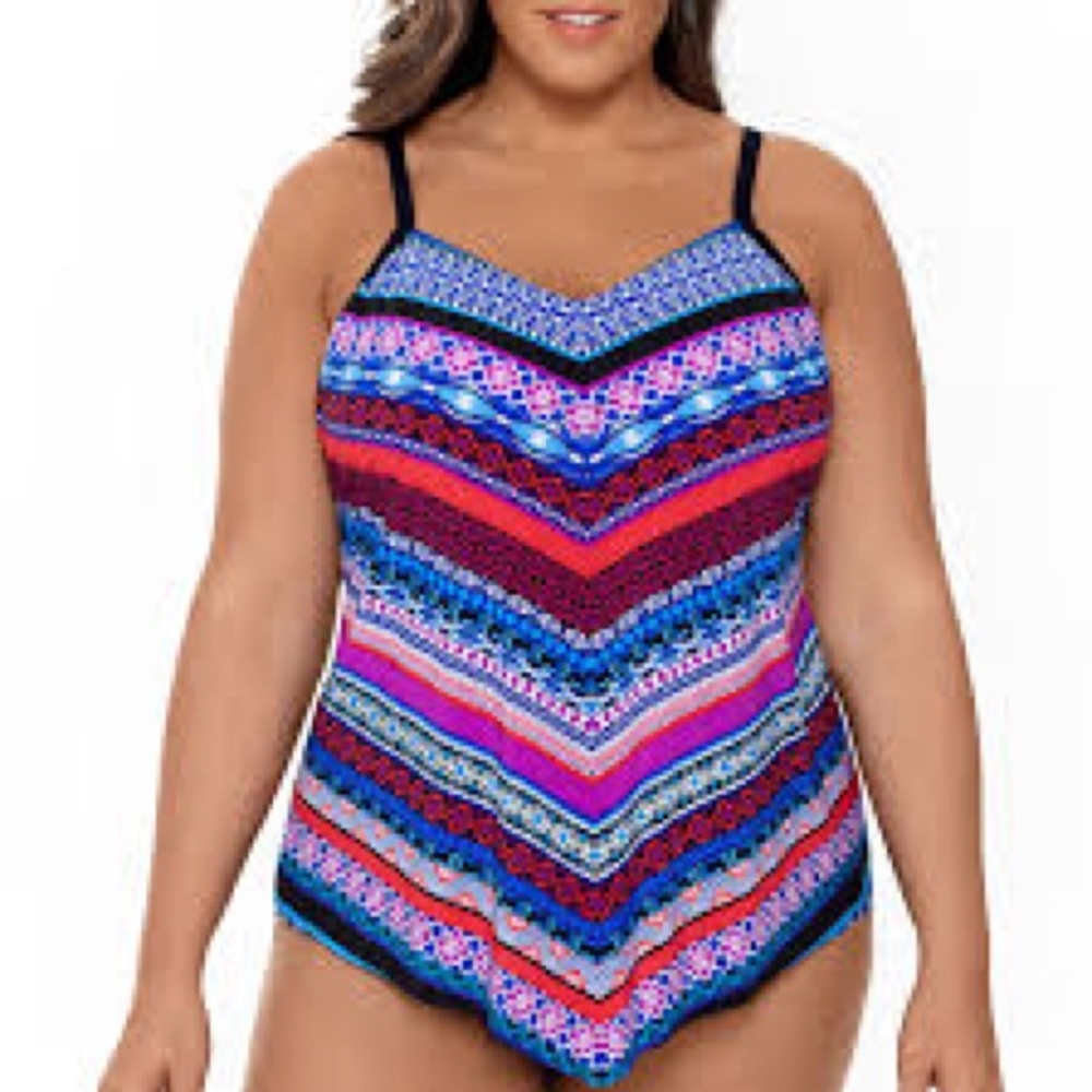 Trimshaper Plus Multi Mumbai Hank Tankini Top 18